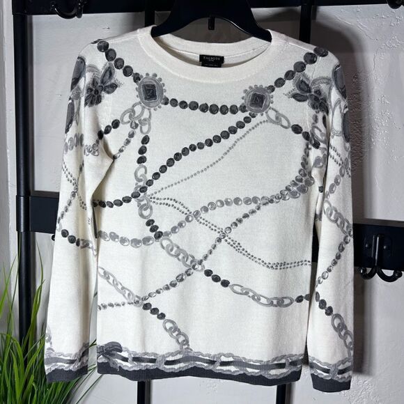 Talbots Merino Wool jewel print sweater size small petite - Picture 8 of 16